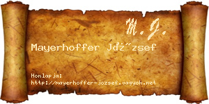 Mayerhoffer József névjegykártya